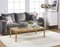 Gwynn Coffee Table, Natural & Frosted Glass